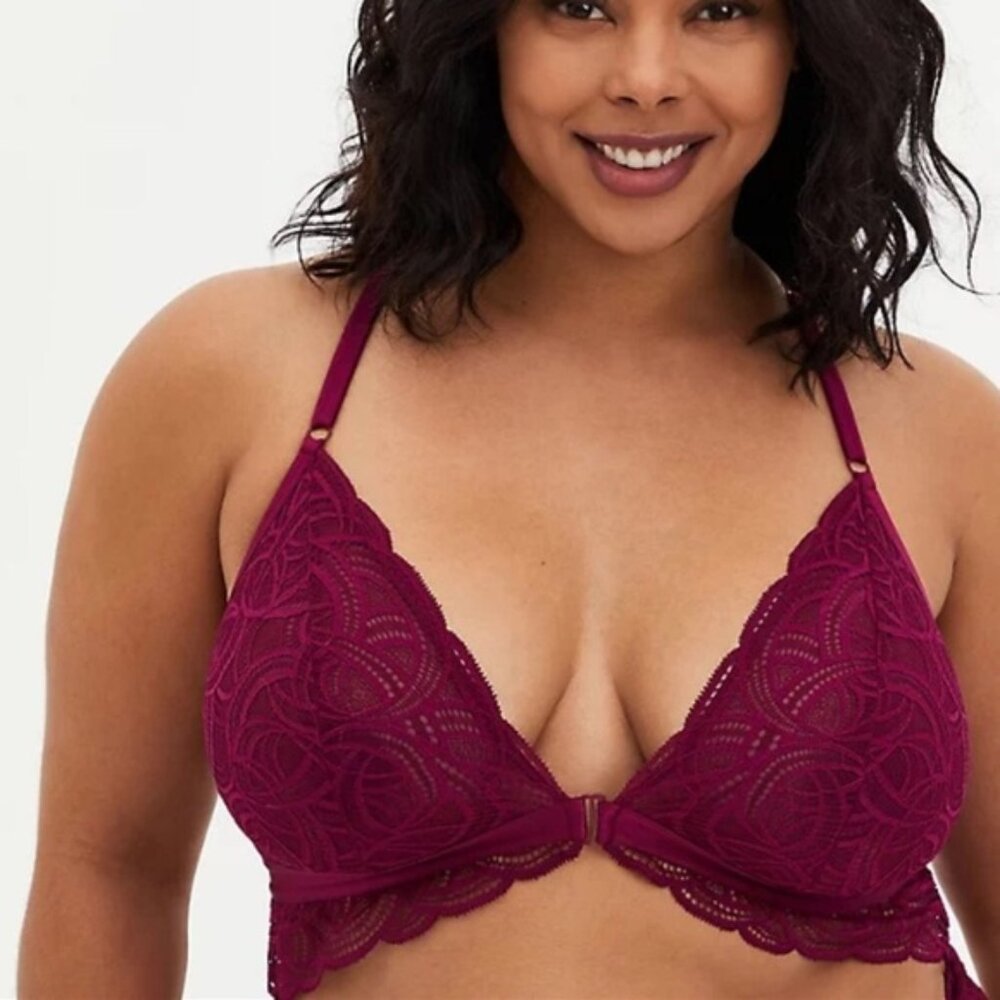 Torrid Burgundy Lace Bralette